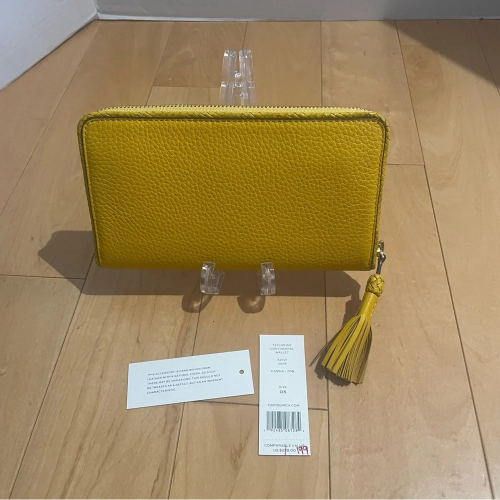 New Tory Burch Taylor zip continental Cassia wallet